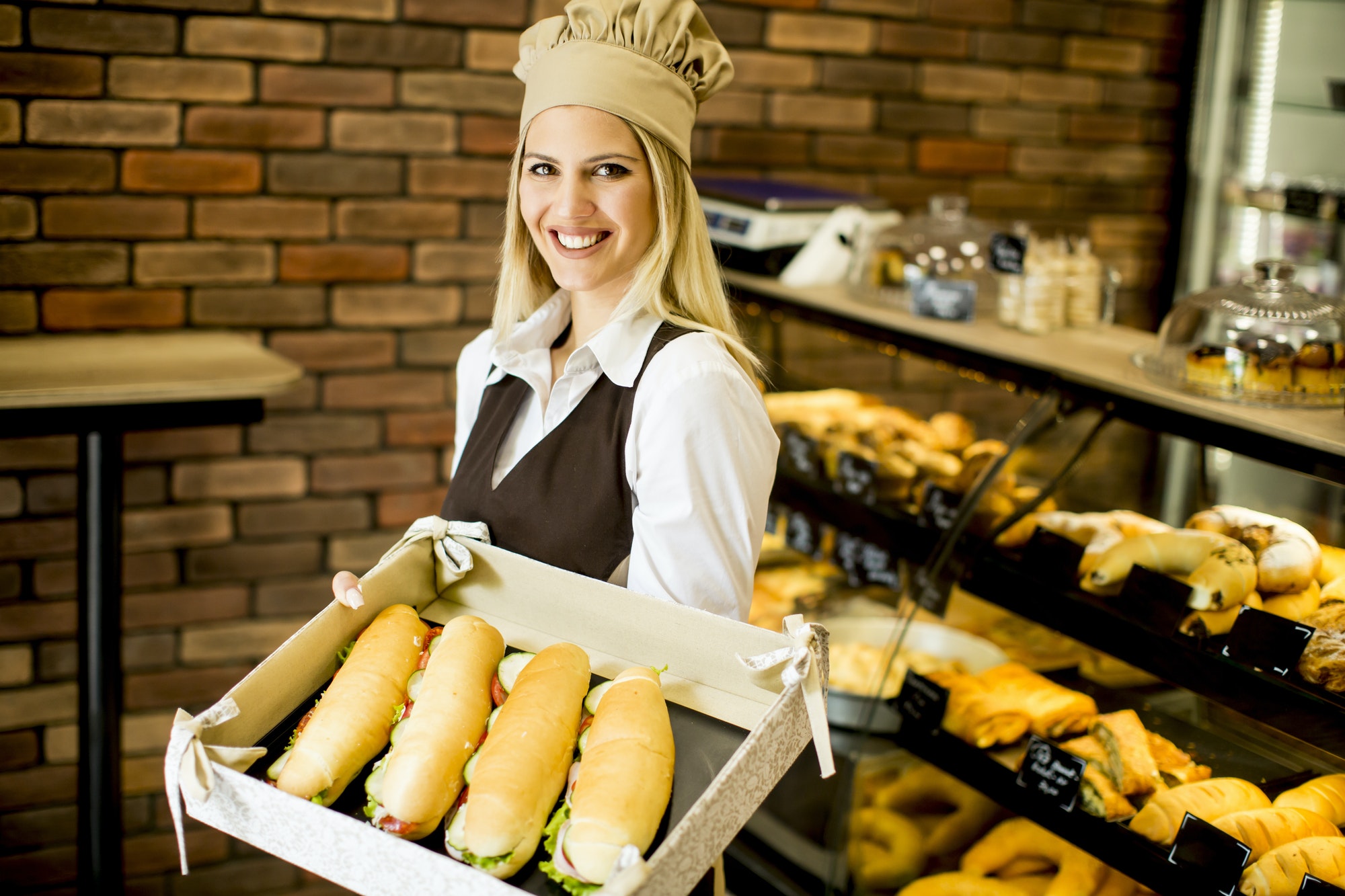 Woman in bakery